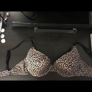 Leopard PINK push-up bra (36C)